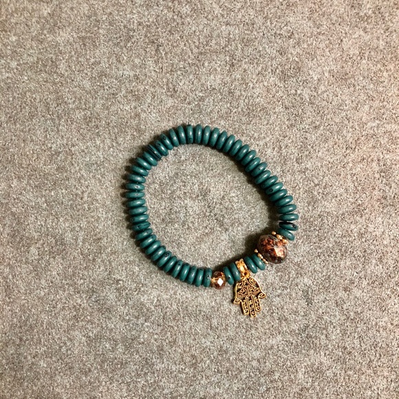 Blue Bohemian Stackable Bracelet - Picture 2 of 4